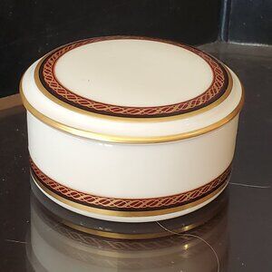 24K Gold Lenox Monroe Presidential Collection, Round China Container HTF